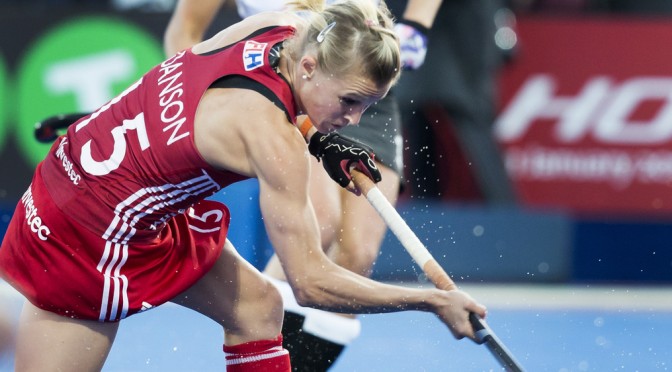 LONDON -  Unibet Eurohockey Championships 2015 in  London.  England v Germany .  Alex Danson scores 2-0 for England.    WSP Copyright  KOEN SUYK