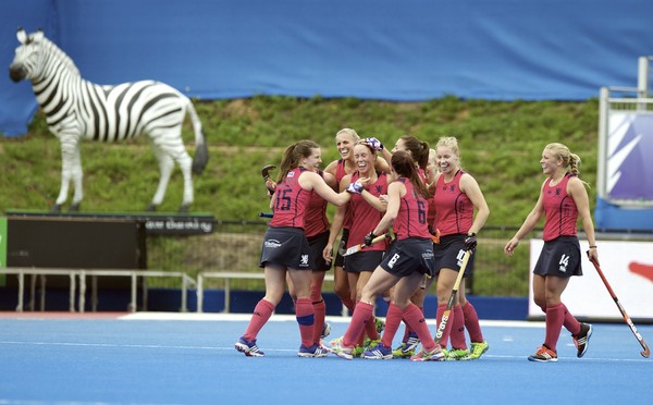 LONDON - Unibet EuroHockey Championships women
18 SCO v POL (Pool C)
Foto: Schotisch celebration. 
WSP COPYRIGHT FRANK UIJLENBROEK